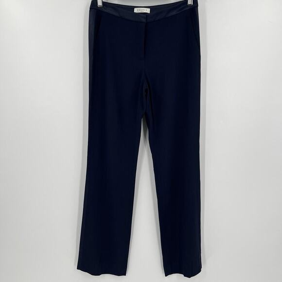 Sandro Paris Dress Pants Satin Side Panel Trousers Straight Leg EU 40 Size Large - Picture 1 of 9
